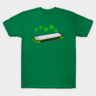 Harmonica St Patrick's Day Harmonicist Irish Musician T-Shirt